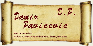 Damir Pavičević vizit kartica